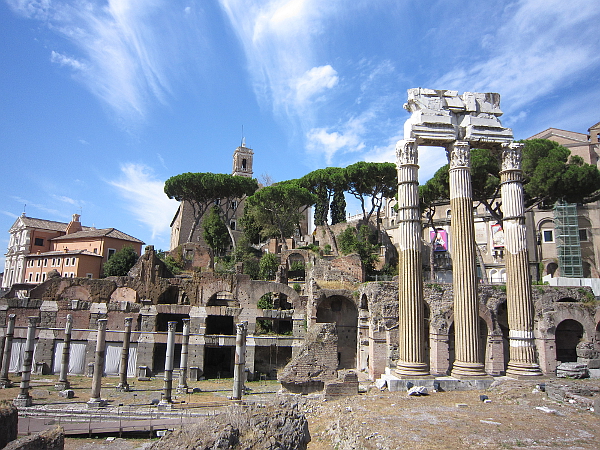 Forum Romanum: Many old ruins.