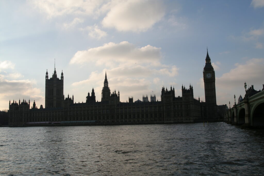 Palace of Westminster seen from the other side of the river.