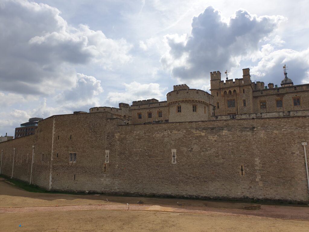 A caste of bricks, with towers.